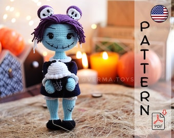 crochet pattern zombie girl amigurumi PDF