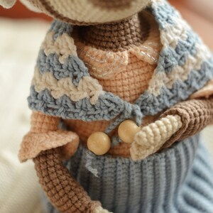 Crochet pattern cute sloth Fina doll PDF image 2