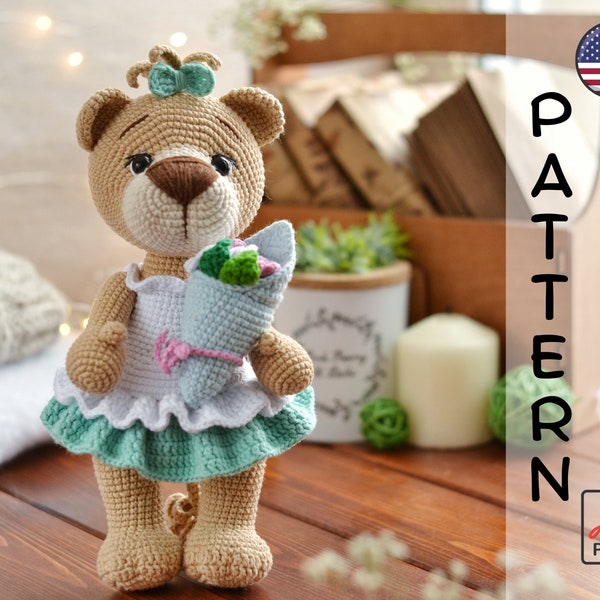 crochet pattern amigurumi lioness Milori PDF