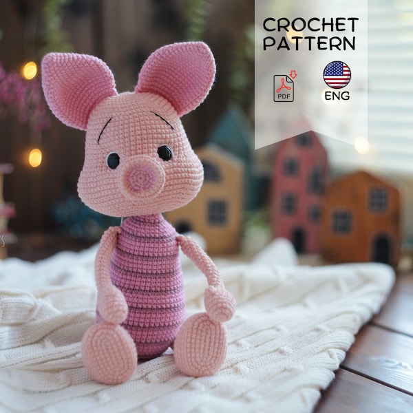 Crochet pattern cute Piglet PDF