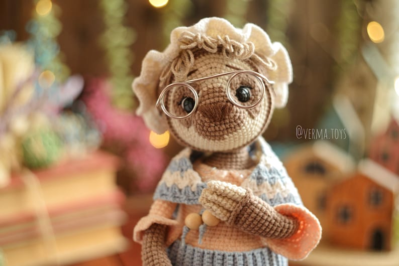 Crochet pattern cute sloth Fina doll PDF image 5