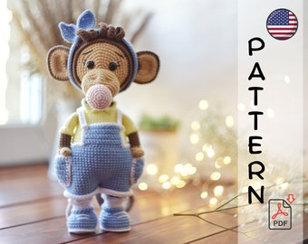 Crochet pattern monkey Molly amigurumi PDF