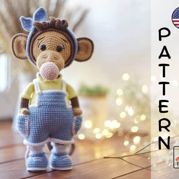 Crochet pattern monkey Molly amigurumi PDF