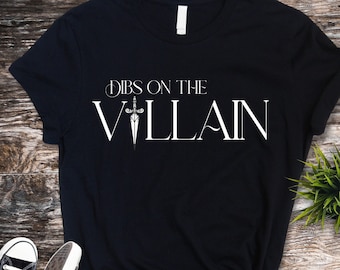 Dibs on the Villain Shirt: Bookish Tee for Dark Romance Readers
