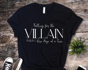 Falling for the Villain Shirt, Bookish Geschenk für Leser, Bösewicht Liebhaber, Dark Romance Reader, Spicy Book Lover