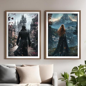 Feyre and Rhysand Art Print: ACOTAR Romantasy Duo (Digital Download)