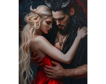 Hades and Persephone Art Print: Gothic Romance Fanart