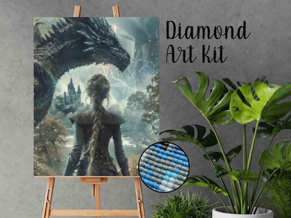 Fourth Wing Diamond Painting Kits, Violet Sorrengail, Dragons, Xaden Inspired, Dragon Lover Craft, Fantasy Booktok DIY, Book Club Activity