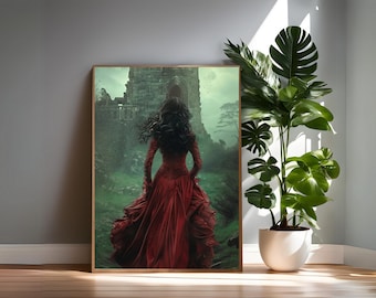 Elspeth Spindle Art Print: Dark Fantasy Wall Decor (Digital Download)