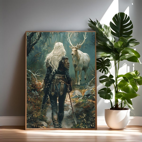 Aelin Galathynius Digital Wall Art, Wall Decor, Library Wall Art, Sarah J Maas Art, FMC, TOG, Queen of Terrasen Digital Download, Fire Queen