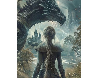 Violet Sorrengail fourth wing Matte Poster, Fierce Women of Fantasy Poster, Iron Flame Poster, Wall Art, Physical print, Dragon Rider