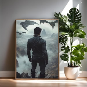 Xaden Riorson Digital Wall Art Prints, Wall Decor, Fourth Wing Wall Art, Rebecca Yarros, FMC, Iron Flame, Dragon Rider Digital Download