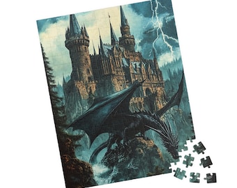 Fourth Wing Tairn Dragon Jigsaw Puzzle: Book Lover Gift