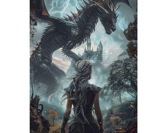 Violet Sorrengail fourth wing Matte Poster, Fierce Women of Fantasy Poster, Iron Flame Poster, Wall Art, Physical print, Dragon Rider
