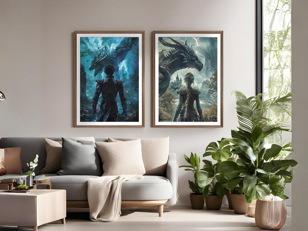Xaden Riders En Xaden & Violet Dragon Riders Art Print: Fourth Wing Romantasy (digital ...