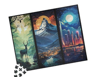 Maasverse Jigsaw Puzzle: Velaris, Terrasen, Lunathion - Book Lover Gift