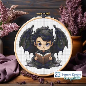 Rhysand ACOTAR Cross Stitch Pattern: Book Lover Gift (PDF Pattern)