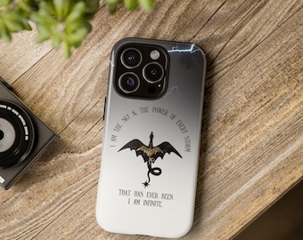 Funda para teléfono Fourth Wing: Portada de libro romántica inspirada en dragones