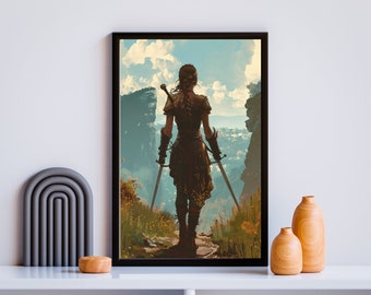 Nesta Archeron Art Print: Sarah J Maas ACOTAR Valkyrie (Digital Download)