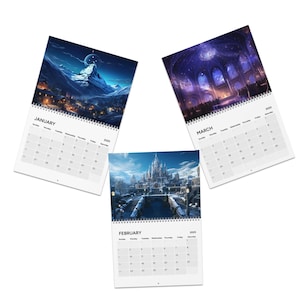 ACOTAR 2025 Wall Calendar, No Titles Version, Prythian scene calendar, Sarah J Maas, A Court of Thorn and Roses Calendar, SJM Maasverse