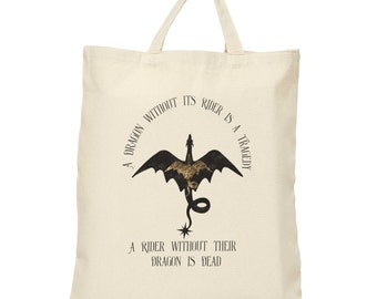 Fourth Wing Tote: Dragon Rider Bookish Canvas Bag