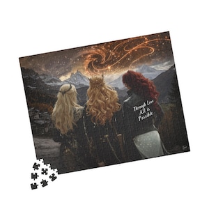 Rompecabezas de Maasiverse FMC de Aelin, Feyre, Bryce, rompecabezas de ACOTAR, rompecabezas de Crescent City, regalo del Trono de Cristal, Crescent City, rompecabezas de SJM