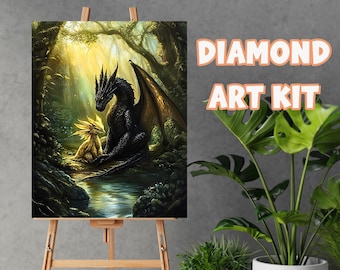 Fourth Wing Craft Kit, Dragon Diamond Art, Tairn, Andarna, Gift for readers, Diamond paintings