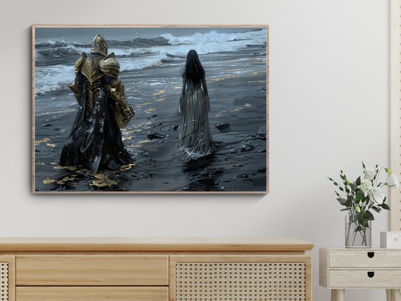 絵画 SPLIDHEAD Elspeth Spindle Art Print: One Dark Window Digital Wall Decor