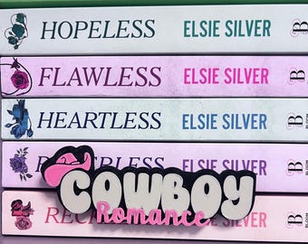 Letrero flotante para estantería impreso en 3D: Romance vaquero