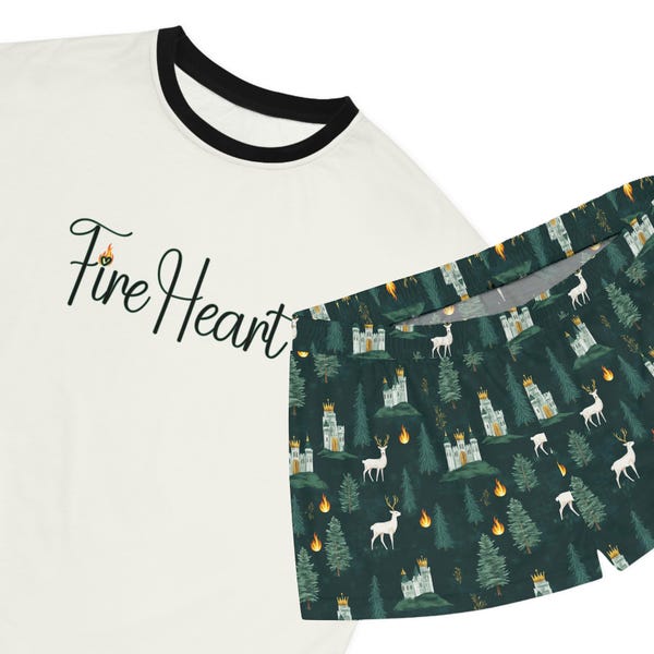 Pijama de Trono de Cristal: Pijama de dos piezas con temática literaria