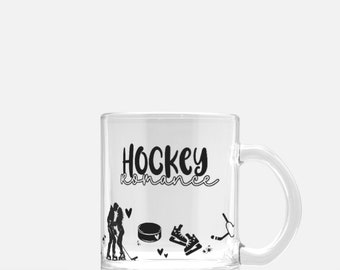 Hockey Romance Glass Mug, Hockey Romance Readers Gifts, Book Lover Gifts, Puck Bunny Mugs