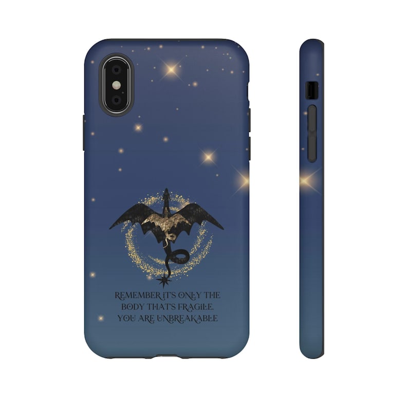 Iron Flame Dragon Rider Phone Case: Impact Resistant Polycarbonate image 2