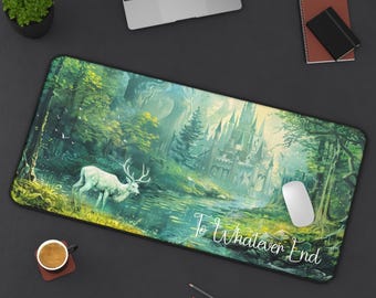 Tappetino da scrivania "Trono di Vetro" di Maasverse, fan art di Terrasen, grande tappetino per mouse ispirato a Sarah J. Maas, decorazione da libro, regalo TOG per gli amanti dei libri