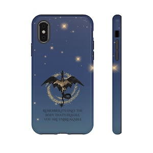 Iron Flame Dragon Rider Phone Case: Impact Resistant Polycarbonate image 1