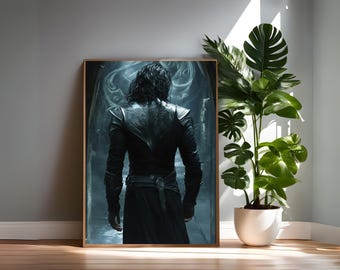 Kingfisher Dark Fantasy Romance Art Print: Bookish Decor (Digital Download)