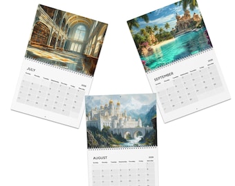 Glazen troon 2026 wandkalender, Prythische scènekalender, Sarah J Maas, TOG-kalender, SJM-cadeau, boekenliefhebber, cadeau voor haar, lezerskalender