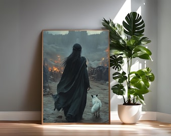 Saeris Fane Art Print: Dark Fantasy Romance, Bookish Decor (Digital Download)