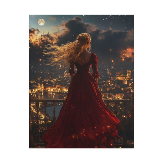 Morrigan ACOTAR Fanart Poster: Romantasy Dark Romance Wall Decor