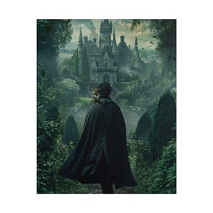 The Villain Trystan Fanart, Assistant to the Villain art Whimsical Fantasy Lovers wall decor, Library Art, Reader art, Hannah Nicole Maehrer