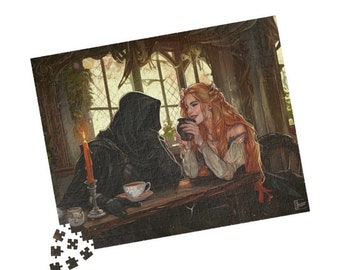 ACOTAR Puzzle: Feyre and Suriel Sipping Tea, Book Lover Gift