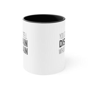 Iron Flame Fourth Wing Mug, Can't spell Disdain without Dane two tone book lover mug image 2