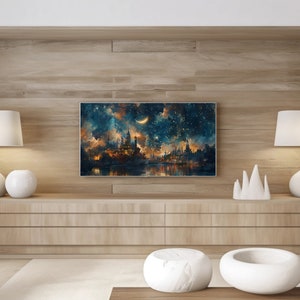 Lunathion Crescent City Smart TV Art, Book Lover FRAME TV art, Maasverse Fine Art, Samsung Frame tv art for Readers, Digital Download art