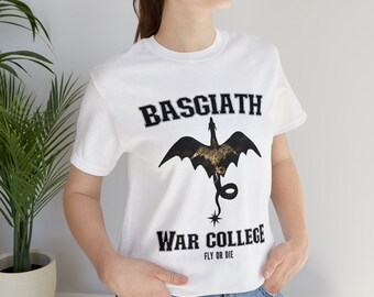 Camiseta de la Escuela de Guerra Basgiath, camiseta de la Cuarta Ala, camiseta de Jinete de Dragón, camiseta de Fantasía Libre, merchandising de la serie Empírea