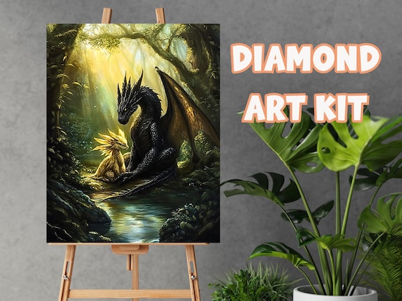 Fourth Wing Diamond Art Kit | Dragon Craft Kit | Fantasy Bookish Gift for Fans