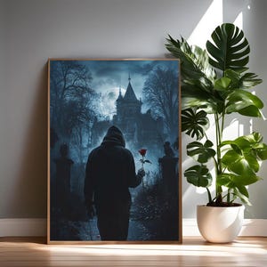 Zade Meadows Haunting Adeline Digitale Wandkunst, Wanddekor, Bibliothekskunst, Katz und Maus, MMC, Dark Romance, Digitaler Download, Literaturkunst, Z
