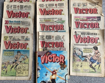 Vintage 1988 Victor Comic Bundle 12 comics Plus Victor Book For Boys Annual 1981