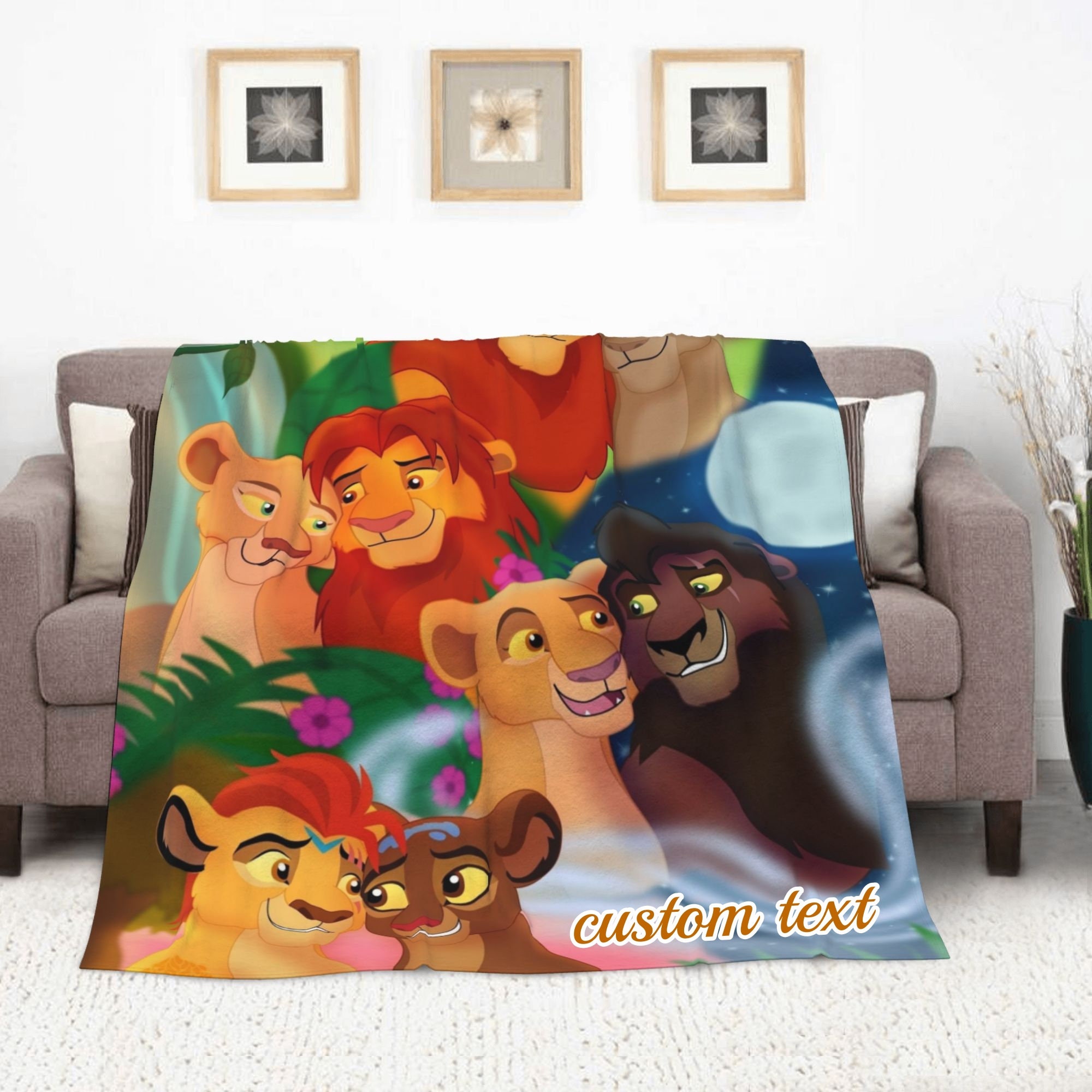 Custom Name the Lion Guard Blanket Baby Girl Boy Blankets Etsy