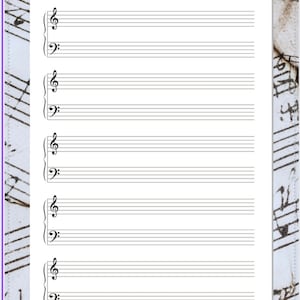 Blank Sheet Music - Print your own! Instant Download Digital File