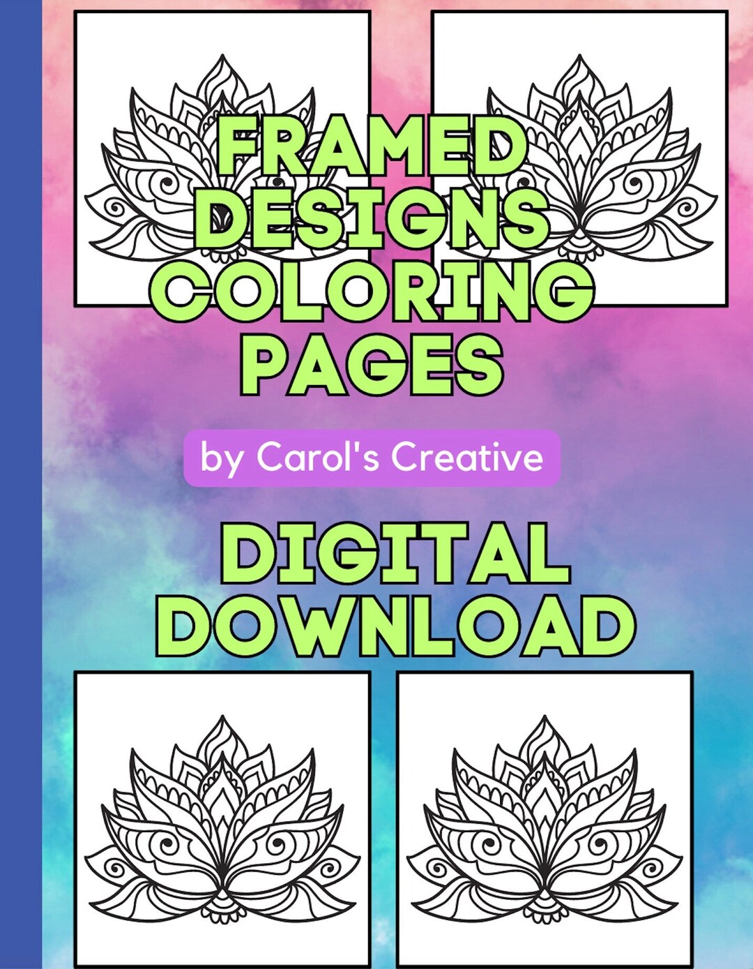 Framed Designs Coloring Pages - Digital Download • Coloring Art - Etsy