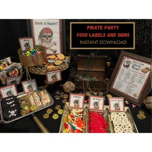 Pirate party Decorations/ Pirate Theme Party/ Pirate Birthday Party/ Printable pdf/ Instant Download/ What's your pirate name